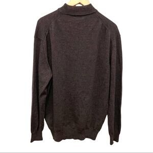 Giorgiolini Charcoal Gray Mock Neck Wool Sweater Mens XL